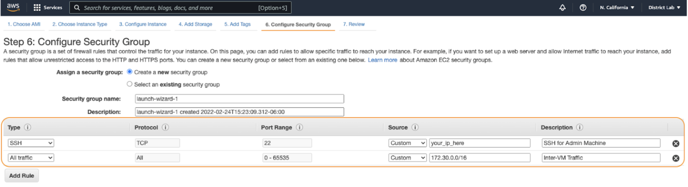 AWS console